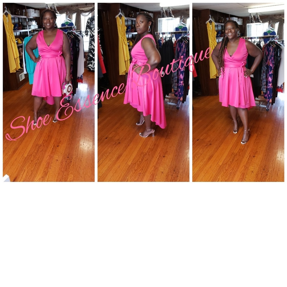 Hot Pink Wrap Dress